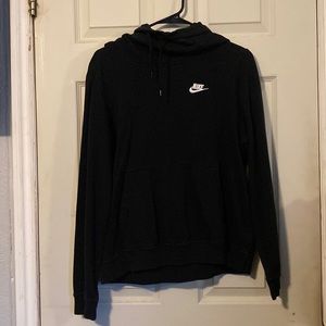 Women’s Black Funnel Neck Hoodie